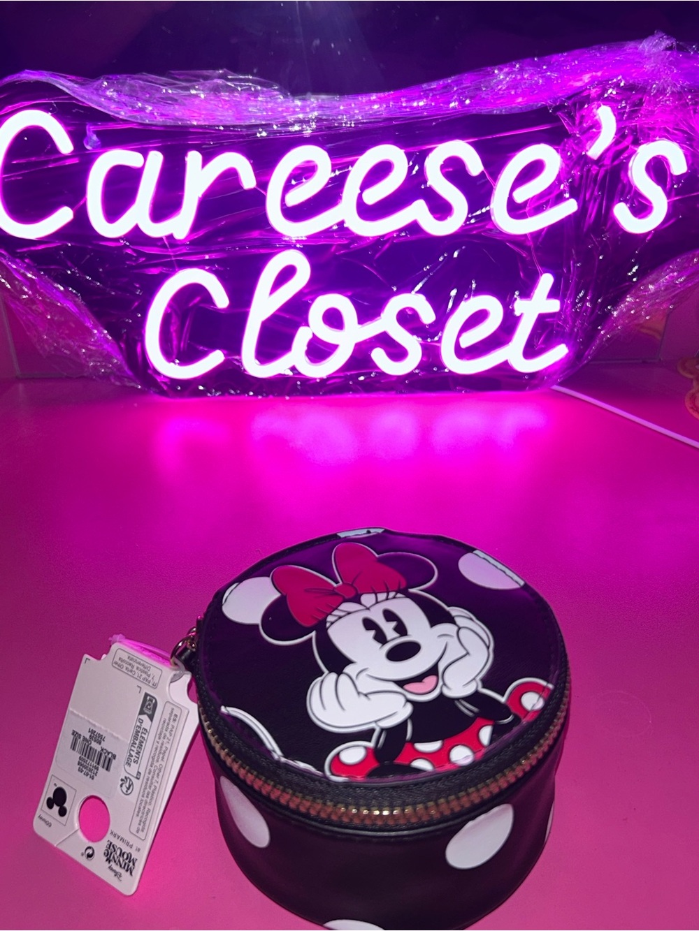 Disney's Minnie Mouse Round Jewelry Box, Headphone case